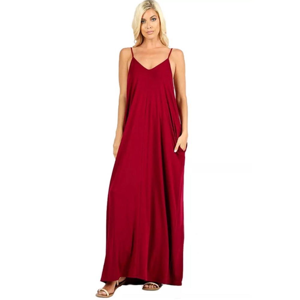 ✨JUST IN✨ CABERNET CAMI MAXI DRESS - Picture 2 of 4